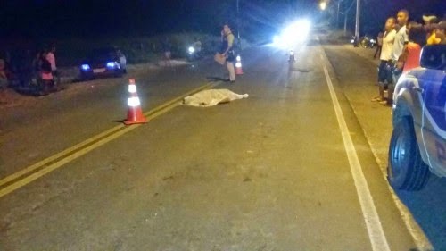 Uma das vítimas morreu atropelada na BR-330.(Foto:Tote Andrade)