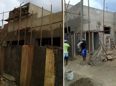 Construção do PSF na sede do município.