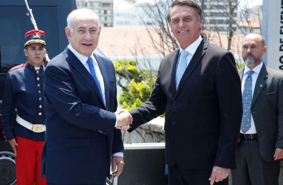 Jair Bolsonaro recebe visita do Primeiro-Ministro de Israel, Benjamin Netanyahu.