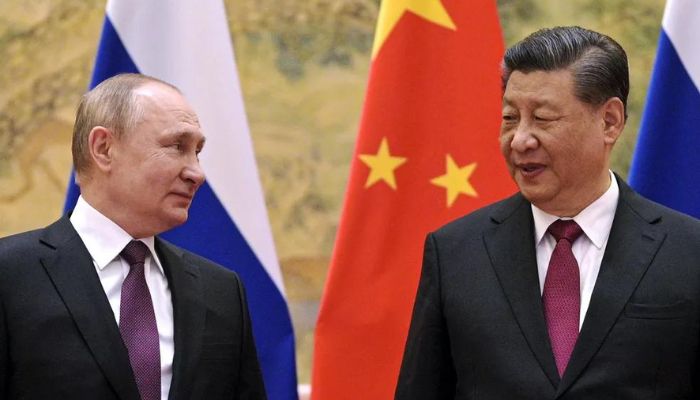 Os presidentes da Rússia, Putin, e da Chiina, Xi Jinping - Foto: Alexei Druzhinin/Sputnik/Pool via AP
