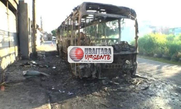 Ônibus foi destruído em Paripe. Crédito: Reprodução/TV Bahia