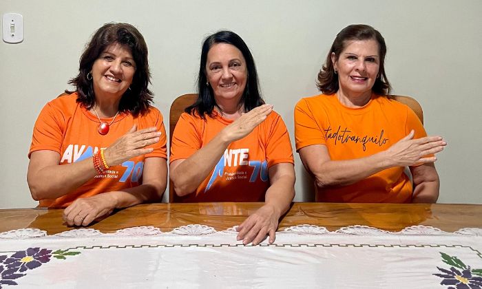 Cléa Lemos, Gracinha Viana e Eliede Soares.