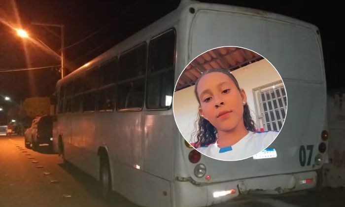 A menina voltava da escola para casa.