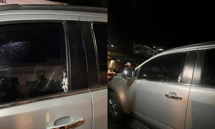 Carro de Tato Pereira é atingido por tiros