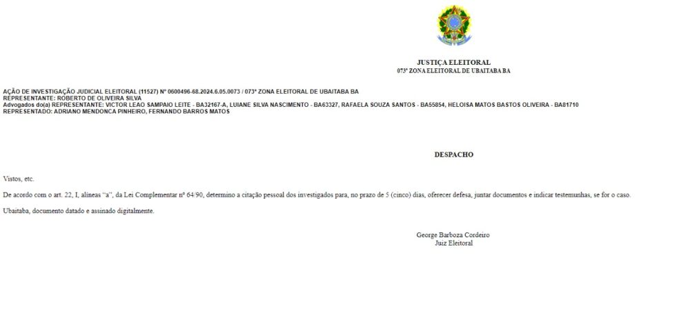 Adriano terá cinco dias para apresentar sua defesa.