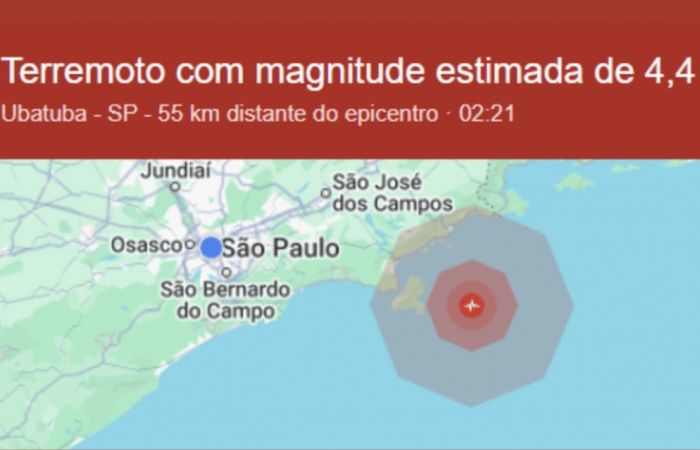 Moradores de SP e do RJ receberam alerta de terremoto.