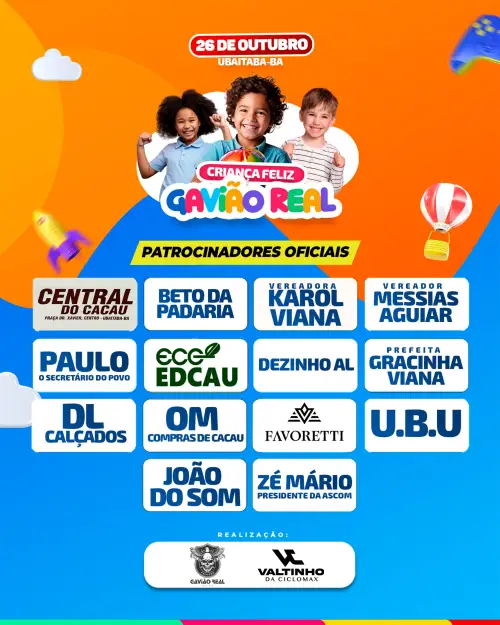 O evento vai aconteçer no dia 26 de outubro de 2025.