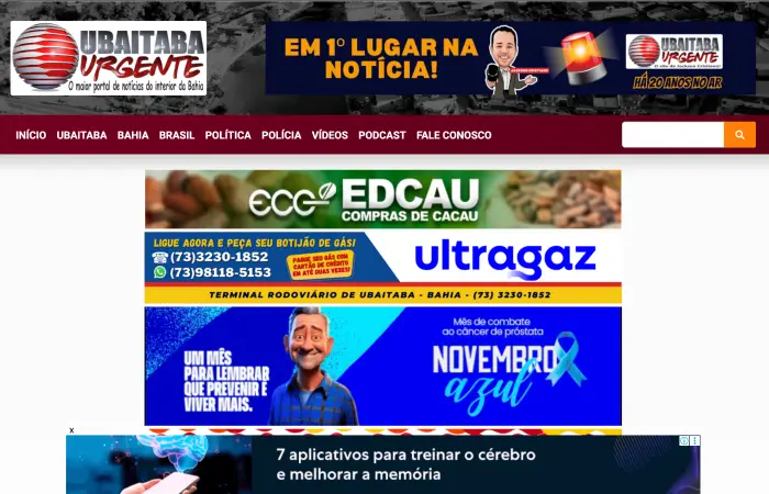 o Ubaitaba Urgente continua crescendo com você!