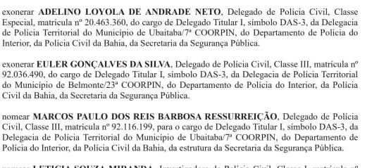 Diário Oficial do Estado da Bahia