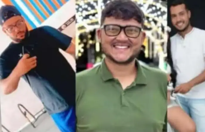 Três das quatro vítimas - Crédito: Redes Sociais